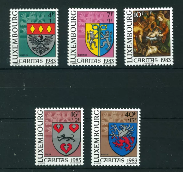 Luxembourg 1983 National Welfare Fund full set of stamps. MNH. Sg 1119-1123