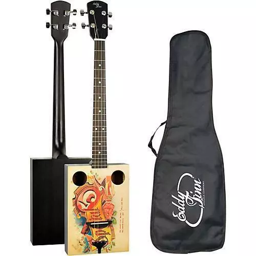 Eddy Finn Cigar Box Electric Guitar inc Gig Bag