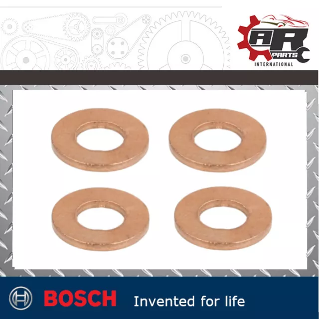 Bosch Fuel Injector Copper Washer - 15x7.5x1.5 fits Ford, Jaguar, Land Rover x4