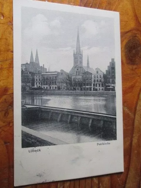 Lübeck Petrikirche Postcard From 1912 To Petersdortf Postcard Verlag Hünicke