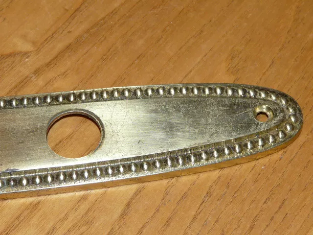 1 Vintage Brass Door Backplate Back Plate - Made in Italy 2