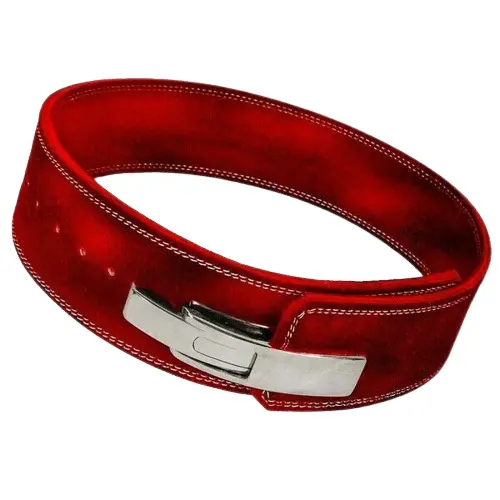 Weight Lifting Red Leather Lever Pro Belt 10MM Gym Training Power lifting Belts