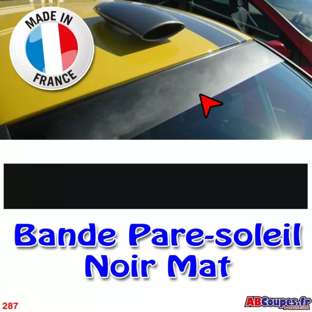 Bande Pare soleil Noir Mat - Sticker autocollant Pare brise Bandeau - 287