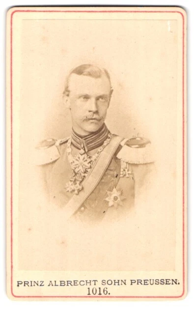 Fotografie Fotograf und Ort unbekannt, Portrait Prinz Albrecht von Preussen in