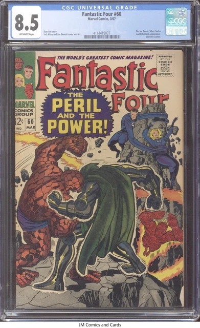 Fantastic Four #60 1967 CGC 8.5 - Stan Lee / Jack Kirby. Dr Doom, Silver Surfer