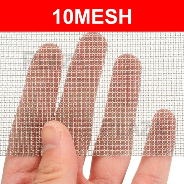 1-10X 4/10/50/100 Mesh Stainless Steel Woven Wire Filtration Filter Screen Sheet