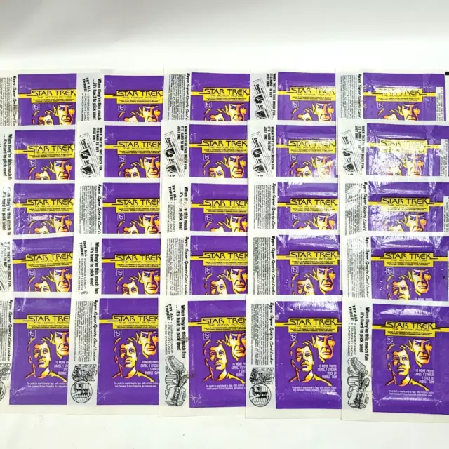 Lot (25) 1979 Topps Star Trek The Motion Picture Cards Wax Wrappers Spock