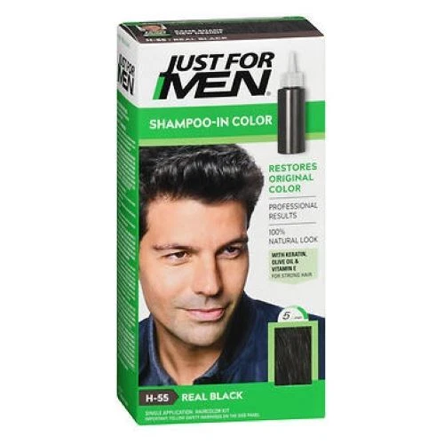 Just For MEN Shampoo Colorazione per Capelli Reale Nero 1 Ogni