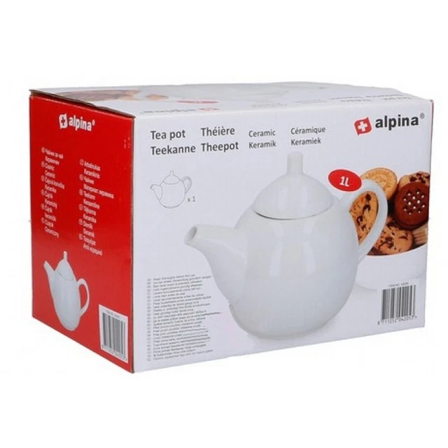 Théière en céramique blanche 1 litre