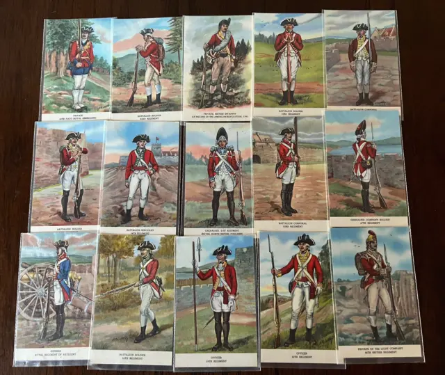 Lot of 15 British  Regiment Soldiers in Uniforms History & Tradition Cards~c864