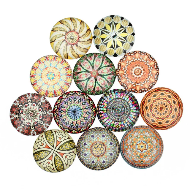 60 PCS Flatback Dome Cabochons Vintage Cabochons Glas Snap Charme 2