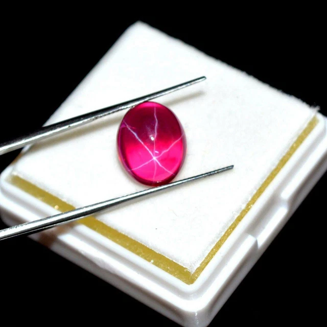 Saphir étoilé Lindy Rose Naturel – 10.60 Carats – Cabochon Ovale – Pierre Précieuse
