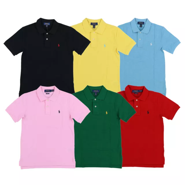 Polo Ralph Lauren Boys Polo Shirt Classic Mesh Short Sleeve Pony Logo Kids Top