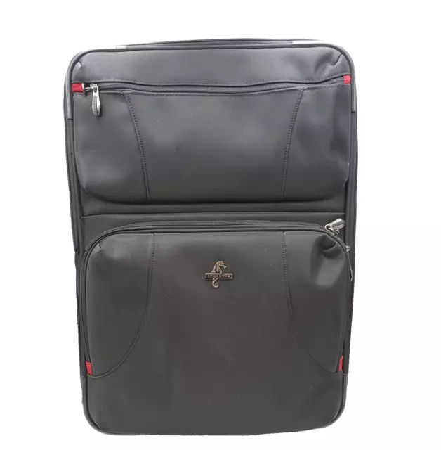Atlantic Black Suitcase Expandable Spinner Wheels Carry-On Rolling Luggage