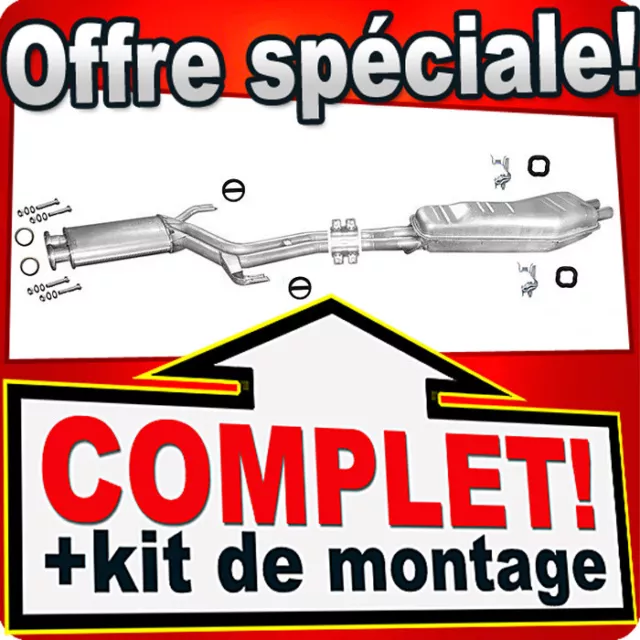 Ligne pot d'échappement pour BMW 5 (E34) 525 Berline Silencieux