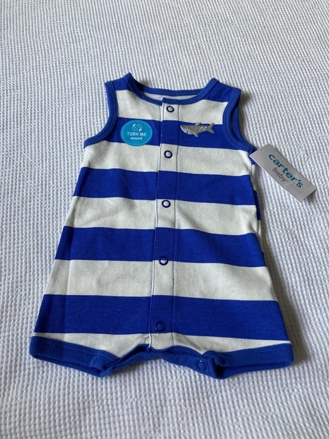 Carters Baby Boy Shark Knit One Piece Outfit Size NB NWT