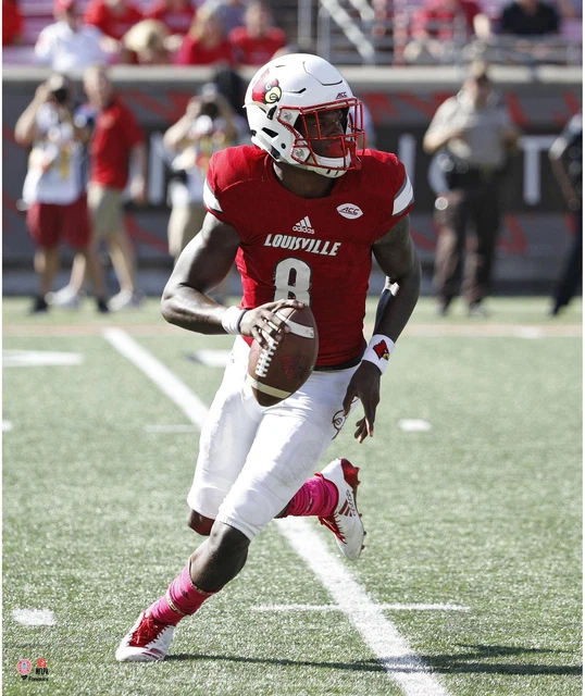 Lamar Jackson Louisville Cardinals Unsigned Scrambling Photo