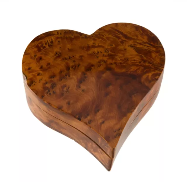 Corazón Caja En Lupa Desde Thuja - Caja De Joyas Broussin Madera-8789