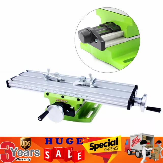 Mini Milling Machine Bench Fixture Cross Slide X Y Table Worktable Drill Vise!