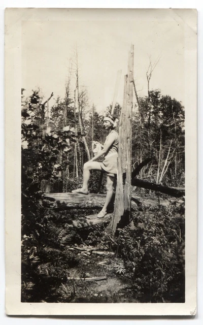 1925 Glamorous Woman Near Eagle River Keweenaw Copper Country Michigan MI Photo