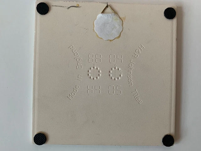 H & R JOHNSON England September Hanging Tile Trivet N Vogelzang Signed 6"x6" 3