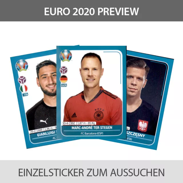 Panini EURO 2020 PREVIEW Einzelsticker FRA-SUI zum aussuchen/to choose