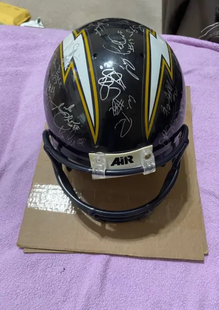 JUNIOR SEAU Team Signed Full-Size San Diego CHARGERS Helmet 1996???