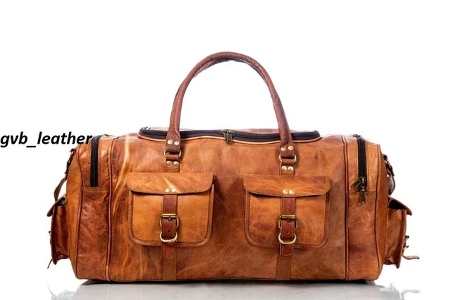 25 & VINTAGE Homme Cuir Sac Valise Voyage Sac Transport Gym Sac Weekend EUR 84,14 - FR