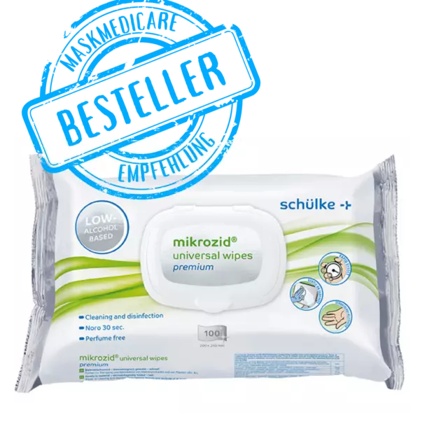 Schülke mikrozid universal wipes Premium 100 Tücher