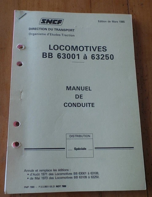 Lot De Guides SNCF Pour Z6100 – Manuel De Conduite + Dépannage + Rectificatif, Occasion