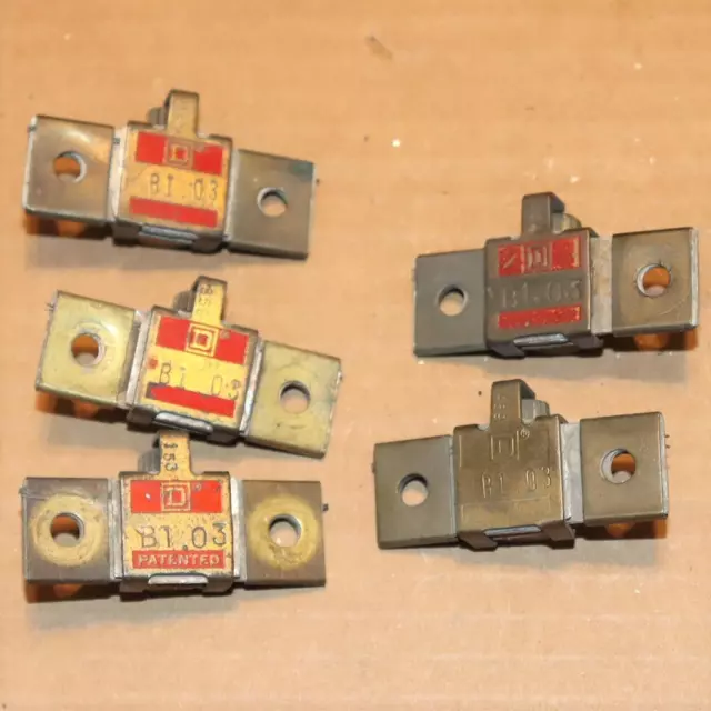 One Lot of 4  Square D  B1.03   Thermal Overload Relay Heater Element Sq D RED