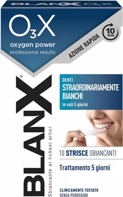 BlanX 10 Strisce Sbiancanti Con Ossigeno Attivo OX3 per Sbiancamento Dei Denti