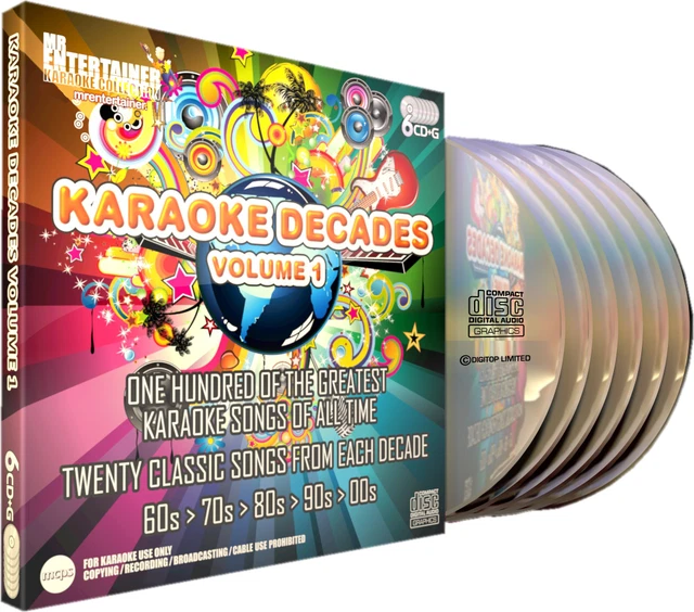 Mr Entertainer Karaoke Decades Volume 1 - 100 MP3+G Track Disc