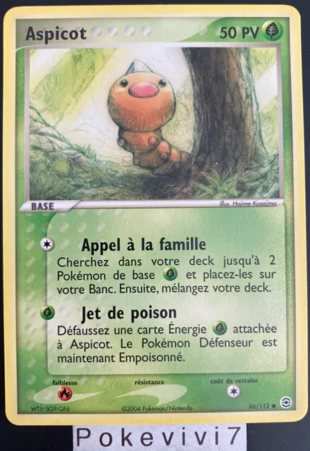 Carte Pokemon ASPICOT 86/112 Bloc EX Rouge Feu Vert Feuille FR NEUF