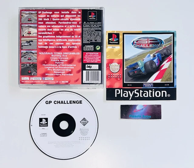 Jeu PS1 GP Challenge Complet - Version PAL Française, Tennis, Neuf Sous Blister (légèrement Ouvert)