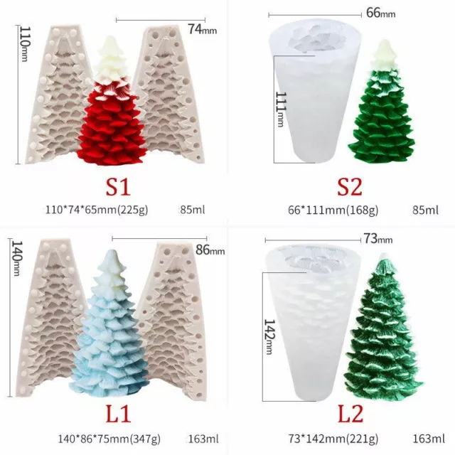 Cake Chocolate Christmas Tree  Silicone  Baking Mould 3D Candle Soap Making Mold