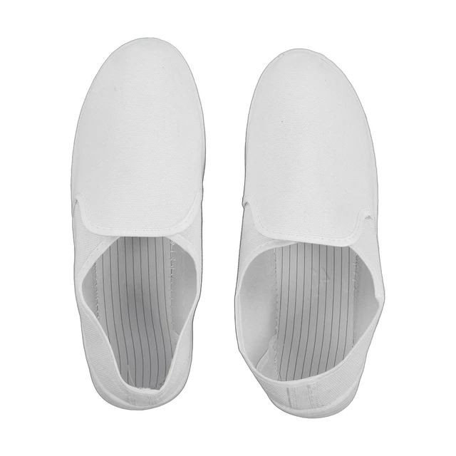 Static Proof Shoes PVC Canvas Safe For Electronics Dust Workshop White 46❤