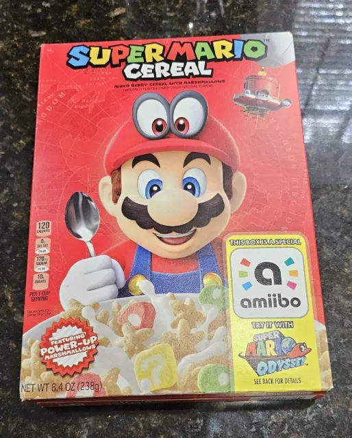 Sealed Kellogg's Super Mario Odyssey Nintendo Cereal Limited Edition W/ Amiibo