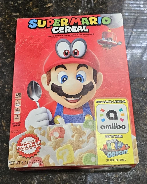 Sealed Kellogg's Super Mario Odyssey Nintendo Cereal Limited Edition W/ Amiibo