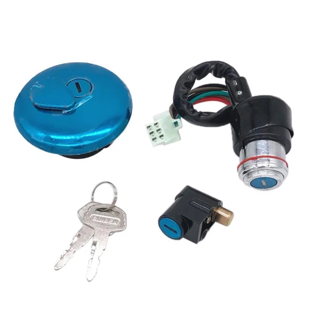 Interrupteur à Clé D'allumage 4 Fils – Pour Scooter/moto 50cc – Générique – Neuf Sous Emballage (Chine)