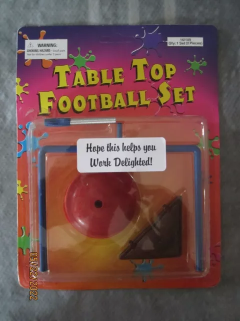 Desktop Classic Vintage Table Top Football Game With Football And Goalpost