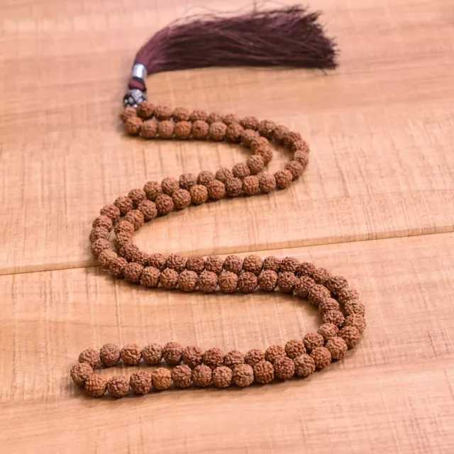 Uralte Mala 7MM, Rudraksha Halskette, 108 Mala Perlen, Rudraksha Mala 2