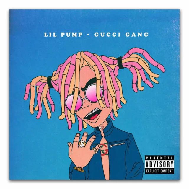 58168 Lil Pump Gucci Gang Rap Music Wall Decor Print Poster