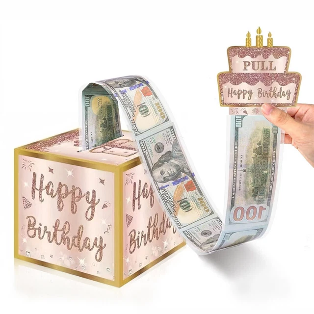 New surprise money gift box novelty birthday money box cash pull with