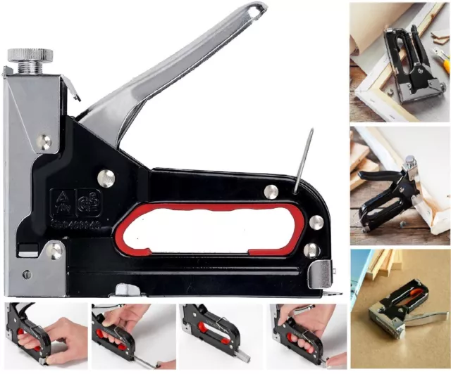 1500 Staples 3In1 Stapler Gun Industrial Heavy Duty Tacker Nail Upholstery New