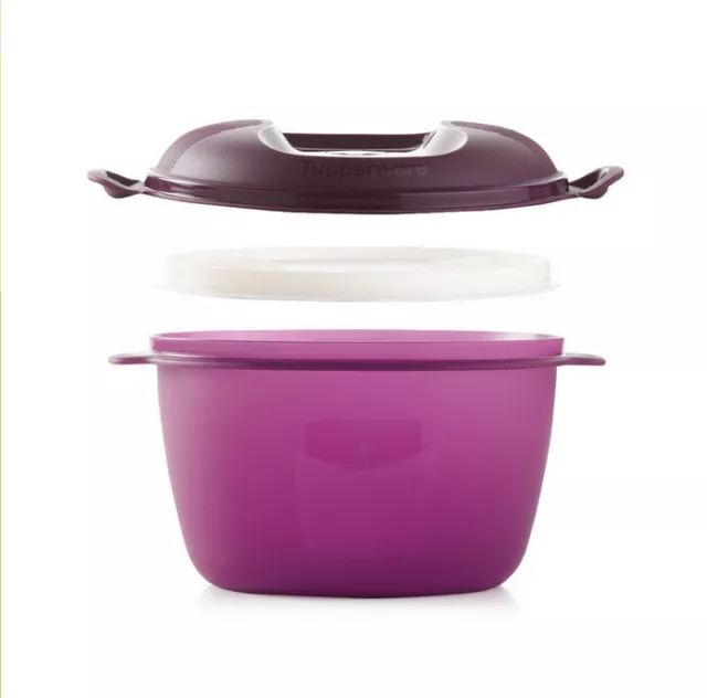 Tupperware Großer Reis-Meister Reiskocher Mikrowelle Topf 3,0L Neu