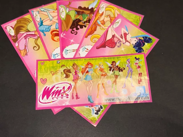 Beipackzettel BPZ - Satz Winx Club Russland alle 6 BPZ