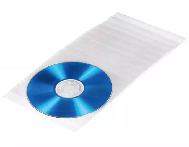 Hama 50x PP Kunststoff Schutz-Hüllen CD-Hüllen Sleeves CD DVD Blu-Ray CD-Tasche 2