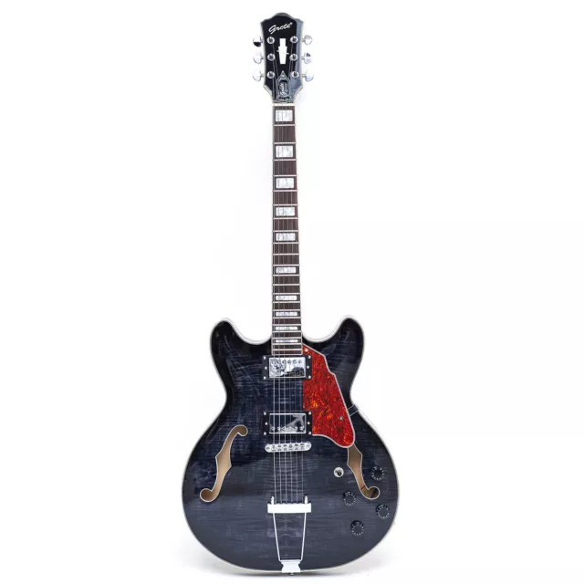 Grote Electric Guitar Semi-Hollow Body 335-YS-HW Style Full-Size