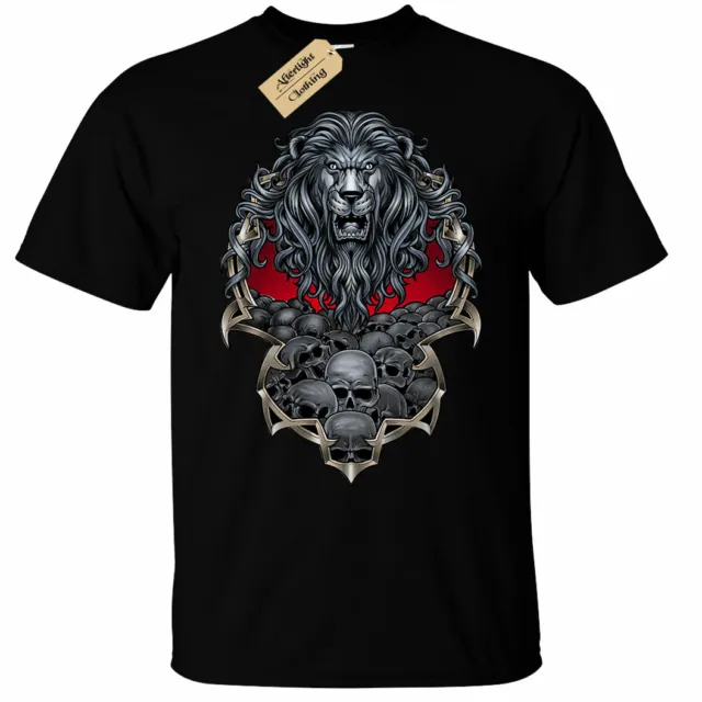 Men's Skull T-Shirt | S to Plus Size | Lion Pride Gothic